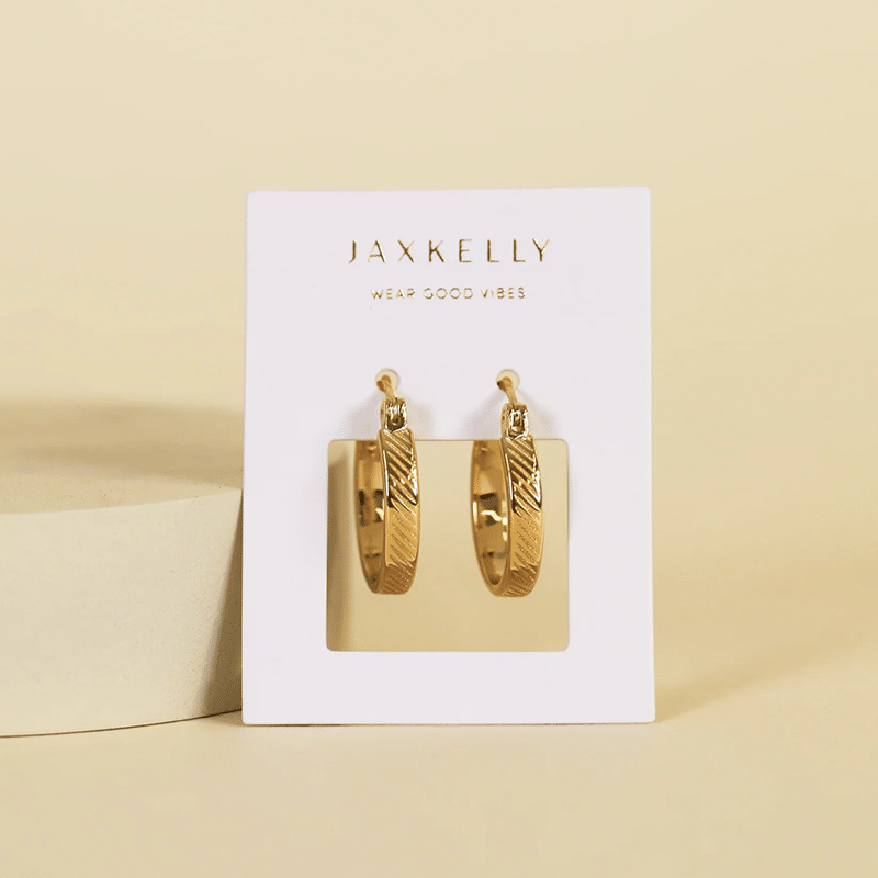 Gold Hoop - Textured