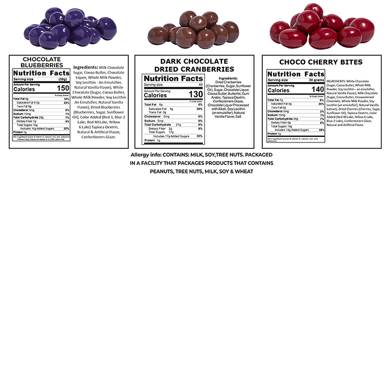 Chocolate Covered Fruit Trio