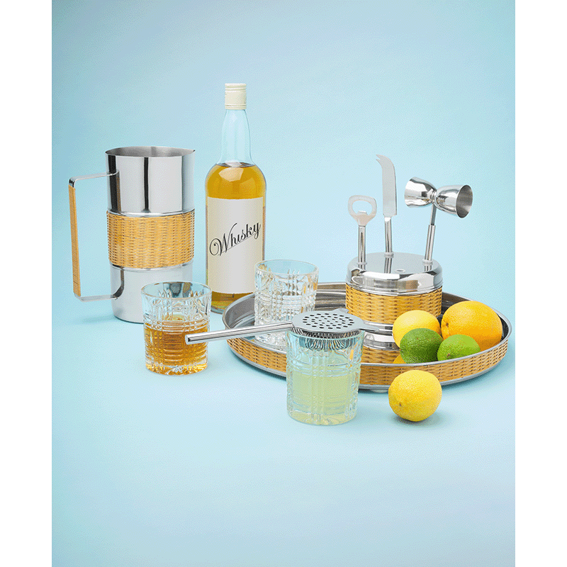 Rattan 5 Piece Bar Tool Set