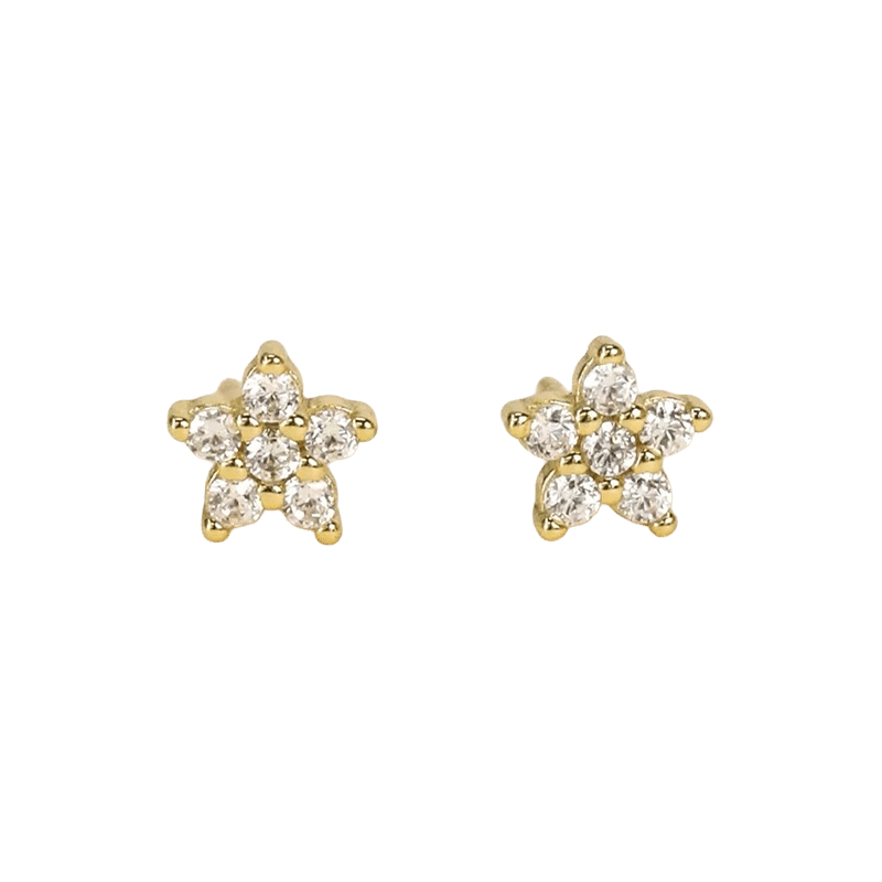Pave Stud - Flower