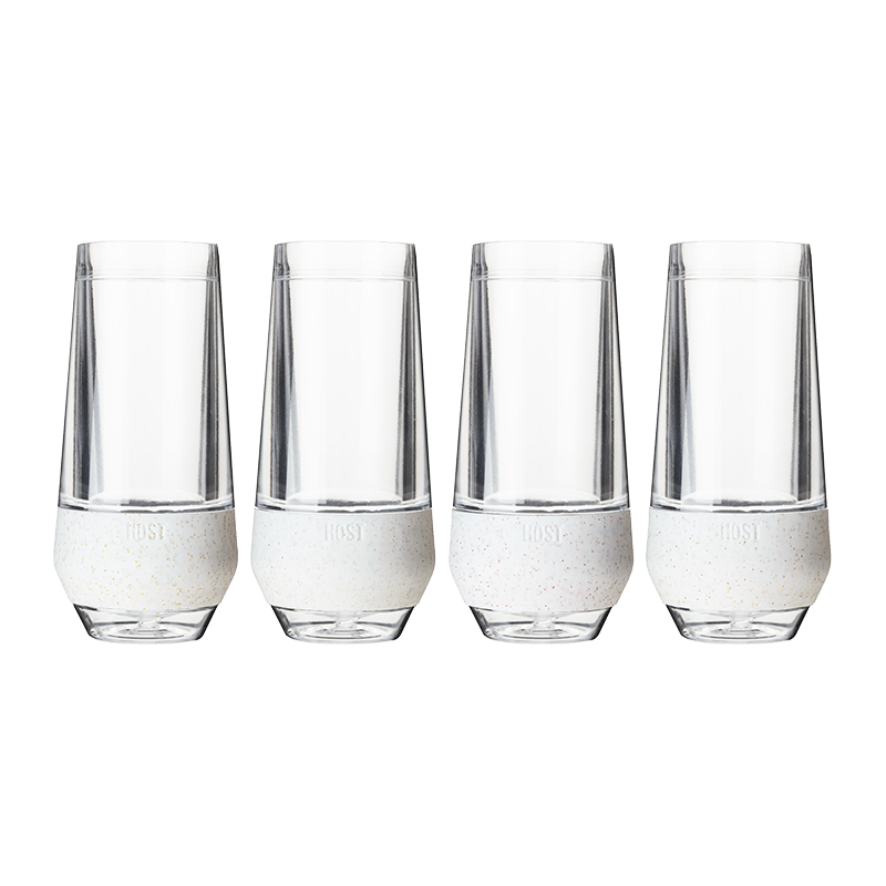 FREEZE Glitter Cooling Champagne Flute (Set of 4)