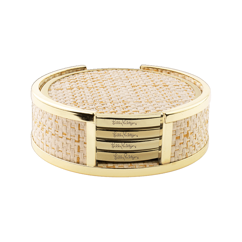 Raffia Coaster Set