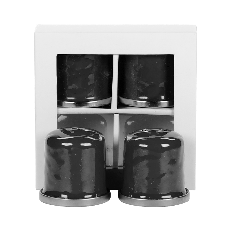 Solid Black Salt & Pepper