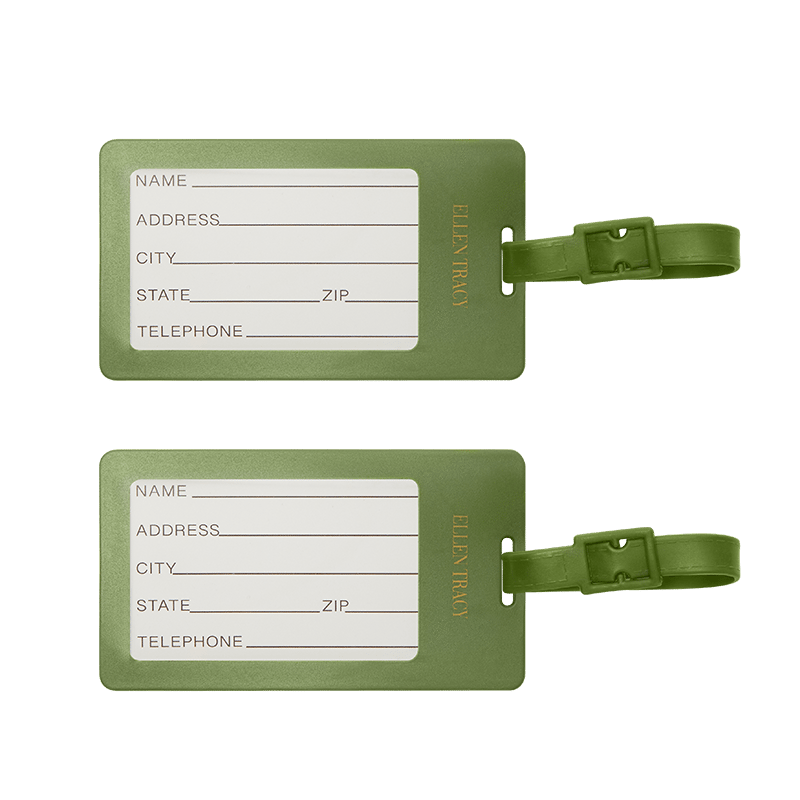 Olive Floral 2 Pack Luggage Tags