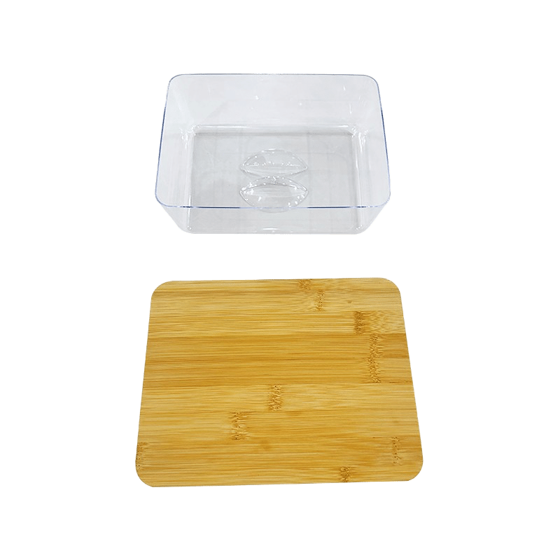 Square Bamboo Food Storage Box