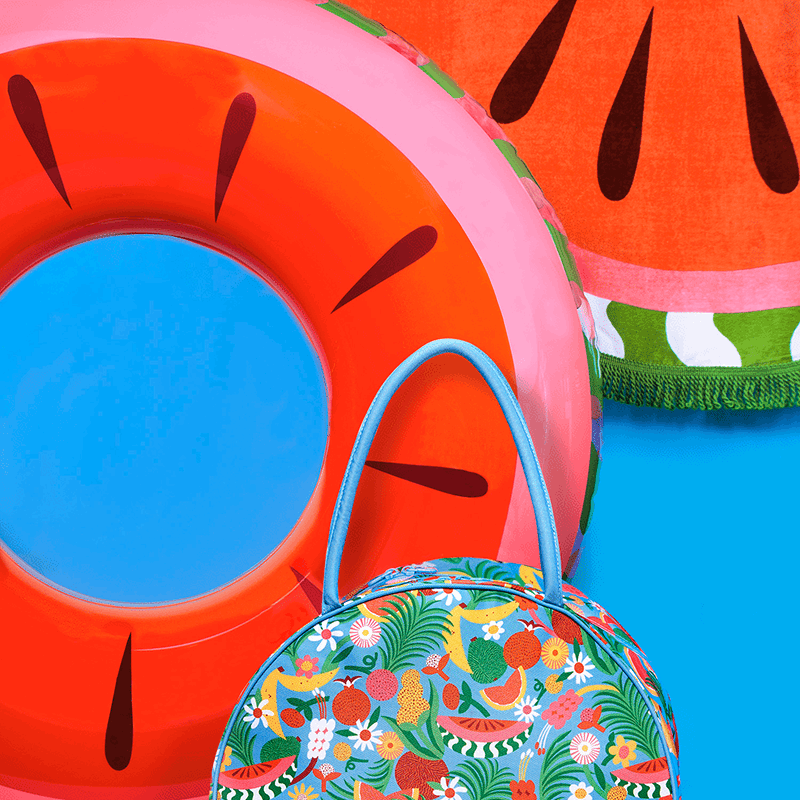 All Around Giant Circle Towel, Watermelon