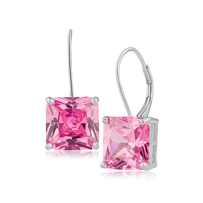 8 Cttw Asscher CZ Sparkler On Leverback 