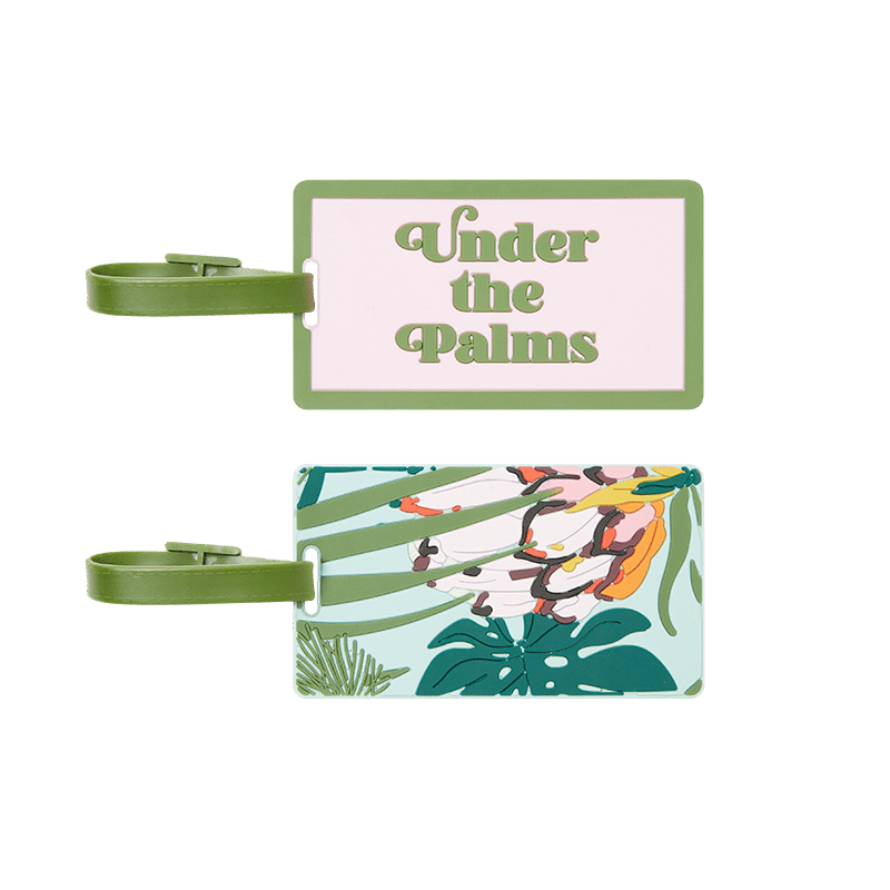 Olive Floral 2 Pack Luggage Tags