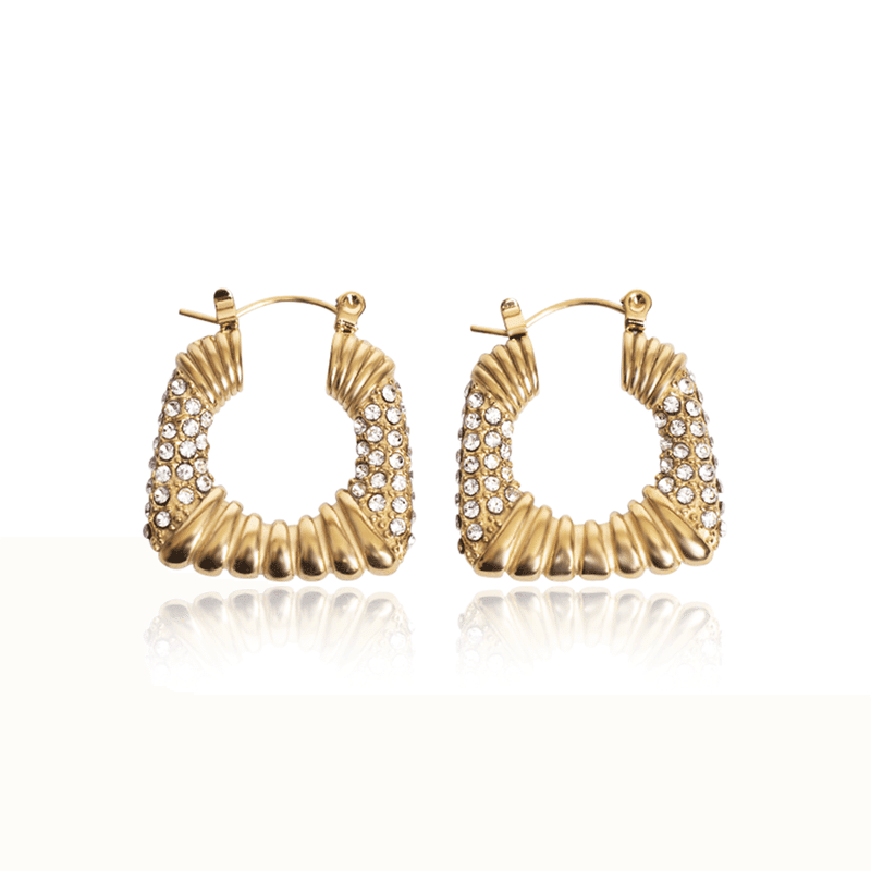 18K Gold Plated Stainless Steel Yana Hoops