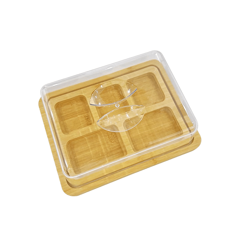 Square Bamboo Food Storage Box