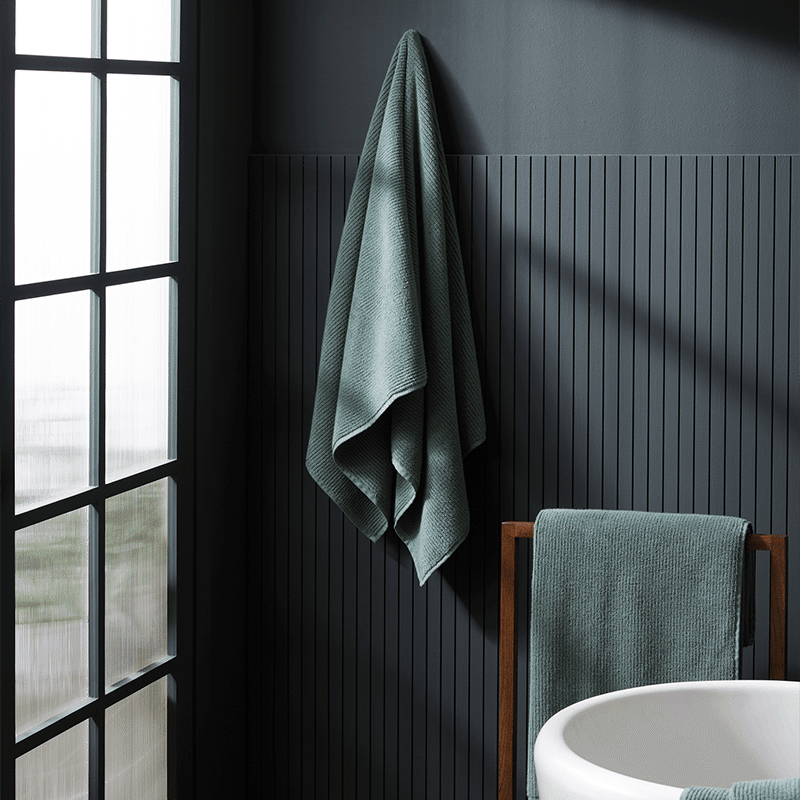 Soft Rib Towels, Agave, Bath Towel