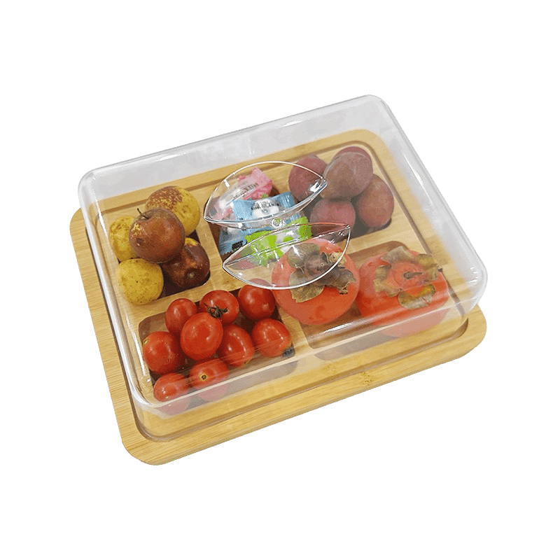 Square Bamboo Food Storage Box