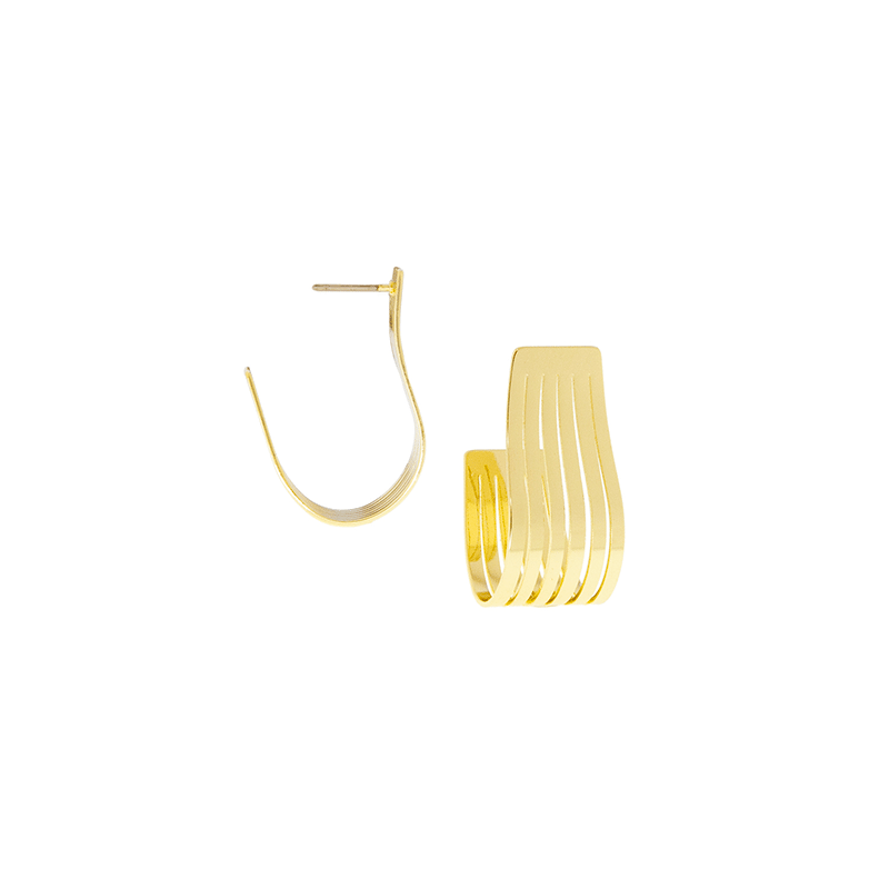 Cutout Curved Post Earring