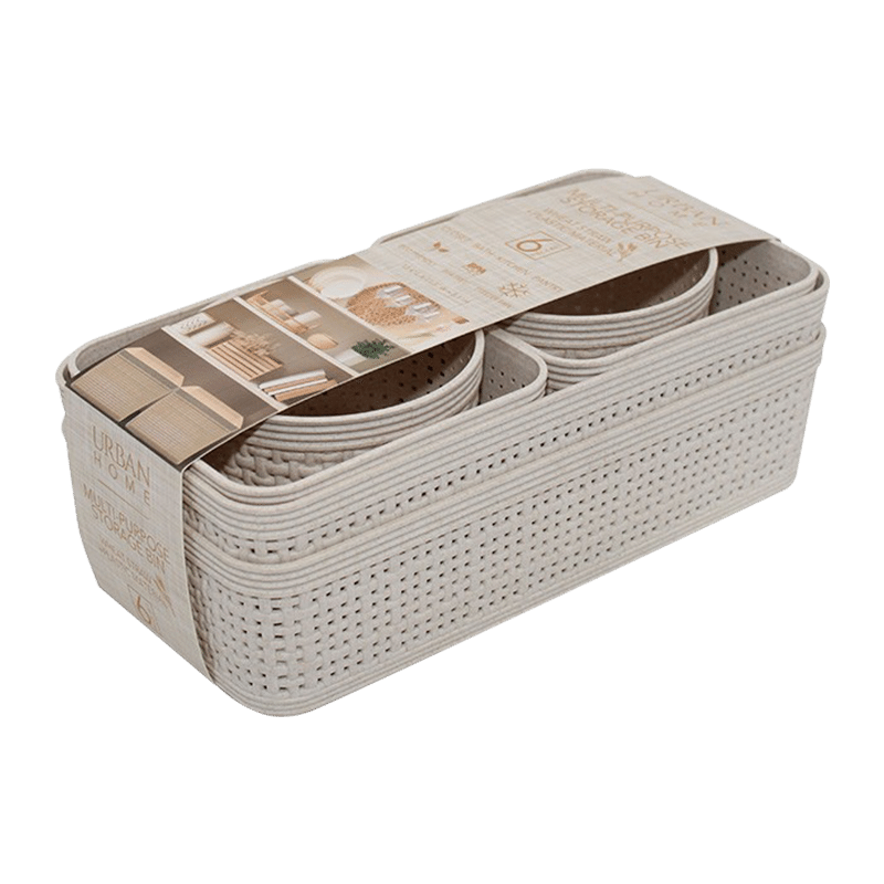Multi-purpose Storage Bin 6pc Set