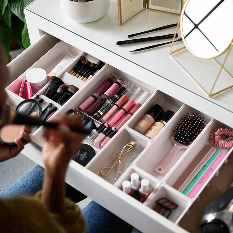 Viva 12 Piece Makeup Drawer Organizer Set