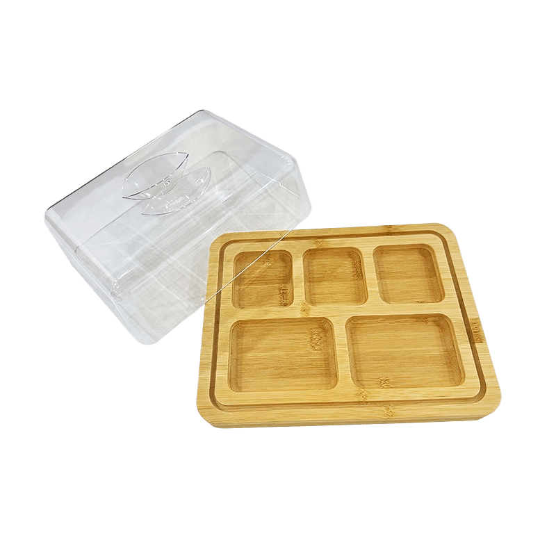 Square Bamboo Food Storage Box