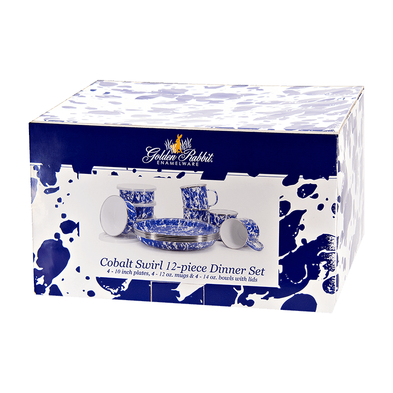 Cobalt Swirl 12 Piece Set