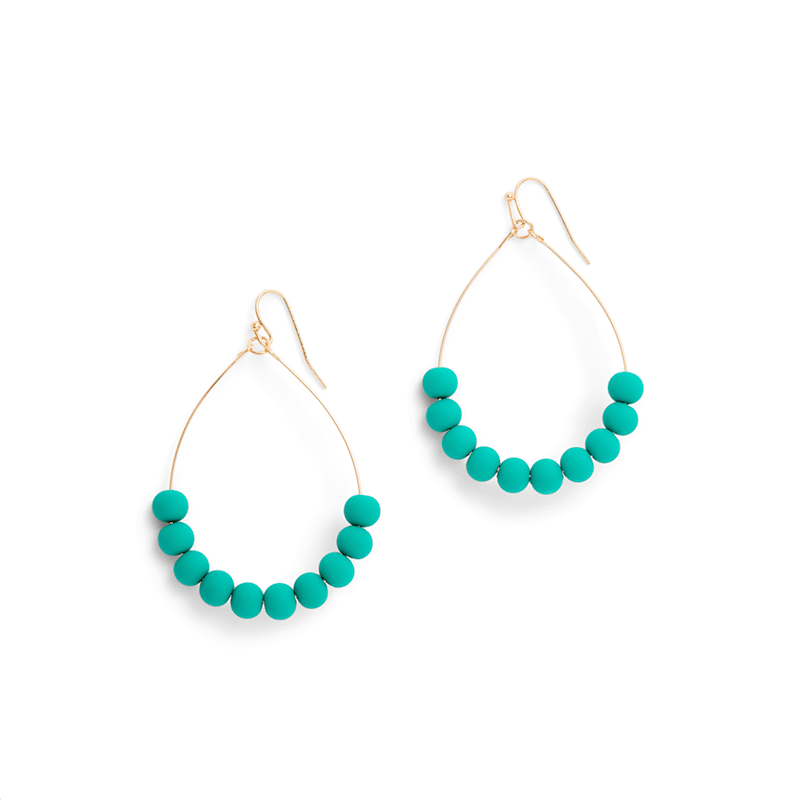 Beaded Drop Hoop