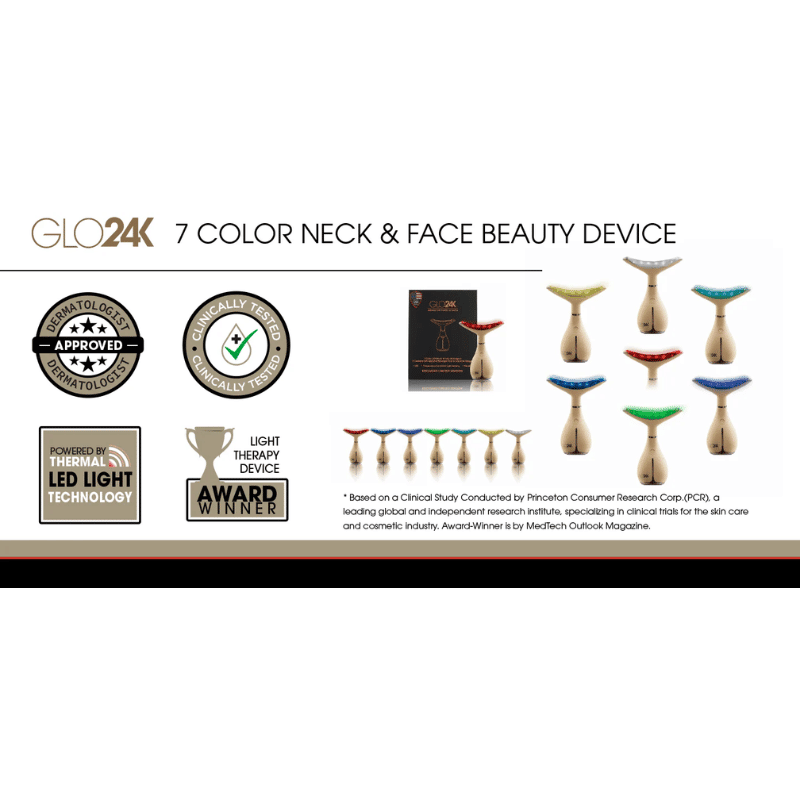 7 Color LED Neck and Face Device (Gold)