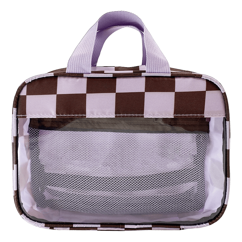 Picture of Check Revival Toiletry Bag With Clear Front