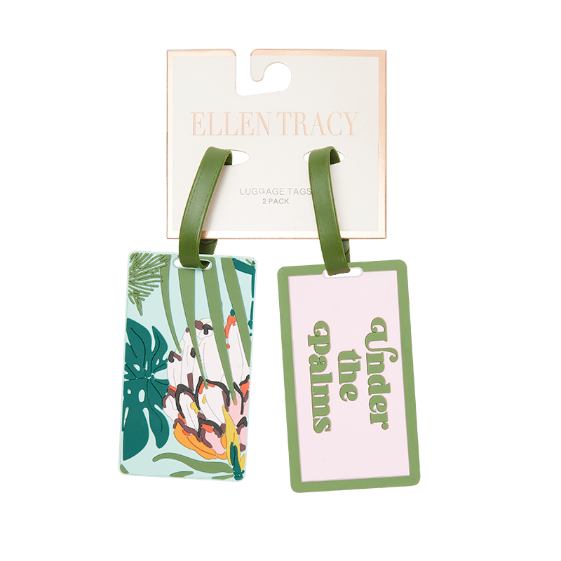 Olive Floral 2 Pack Luggage Tags