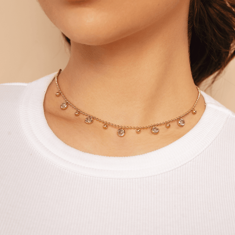 18K Gold Plated Stainless Steel Roya Necklace