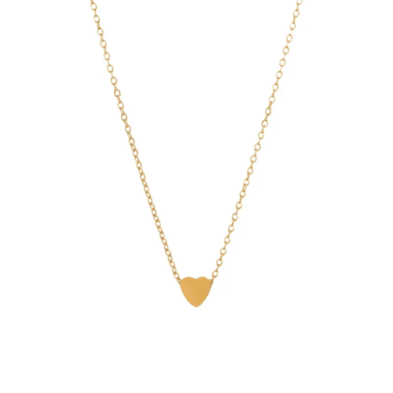 14K Gold Plated Stainless Steel Mini Heart Necklace