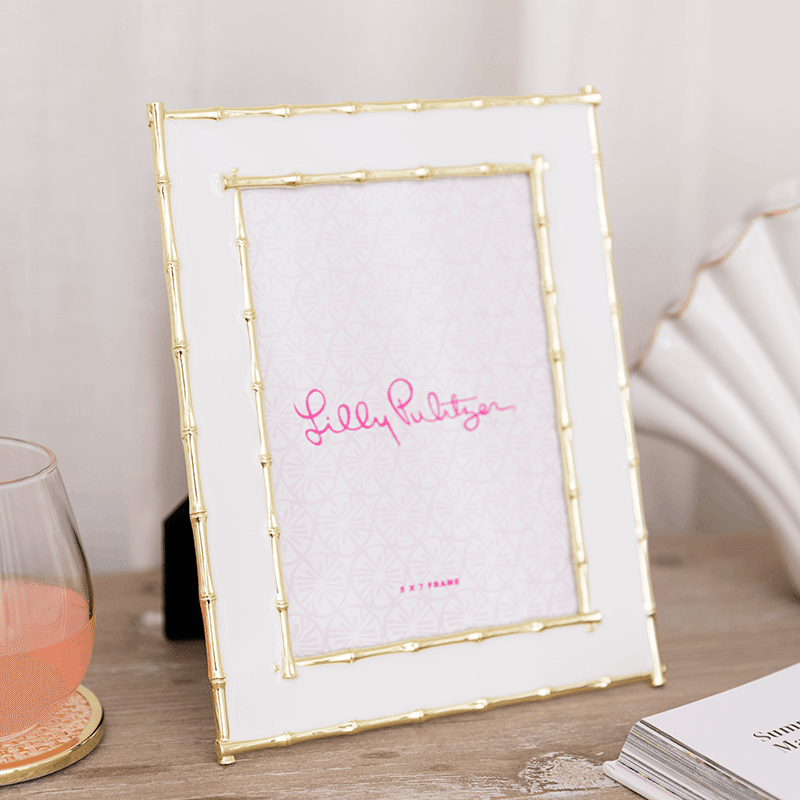 Large Picture Frame, Bamboo (White)