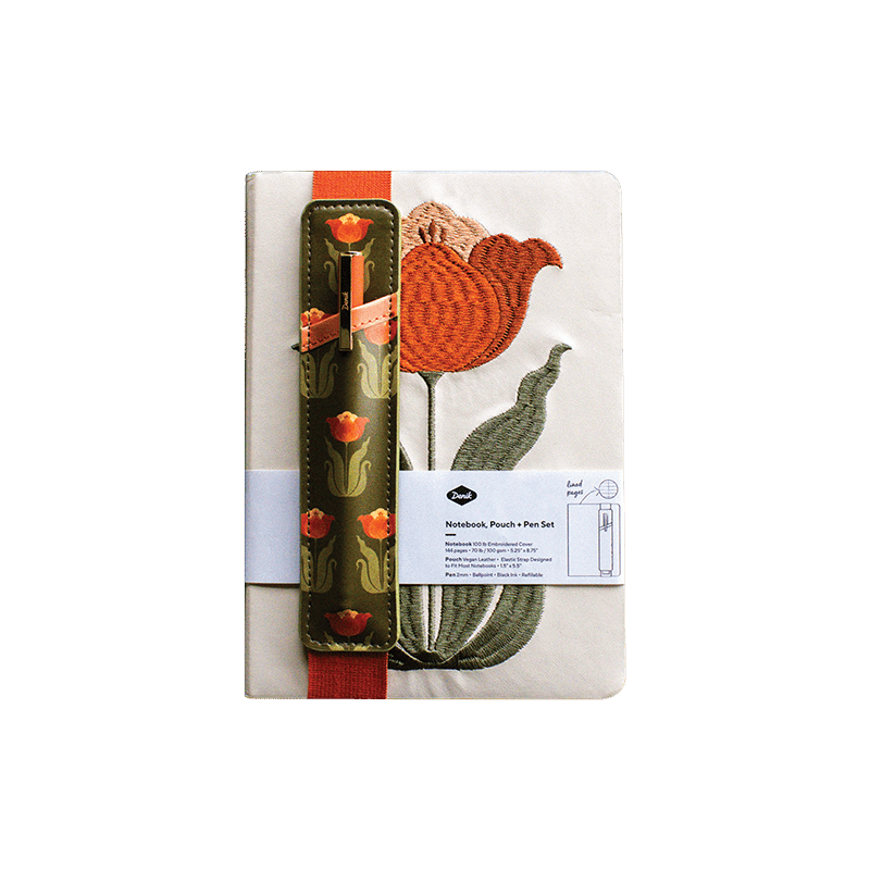 Tulip Notebook, Pouch, and Pen Set