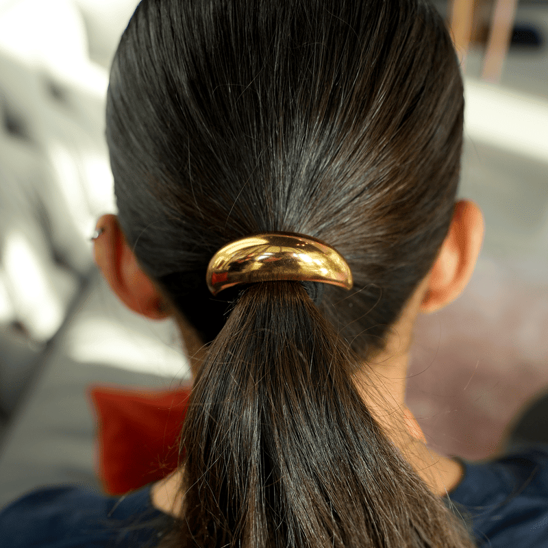 Stainless Steel Ria Gold Hair Tie (Set of 2)