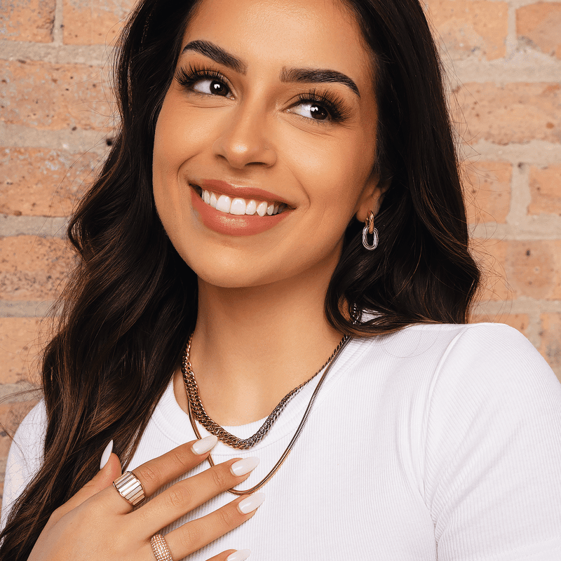 18k Gold Plated Stainless Steel Reina Necklace