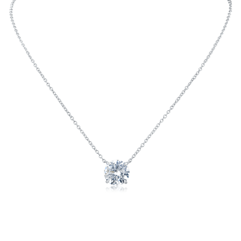 6 Cttw Round Cz Solitaire XXL Pendant Necklace