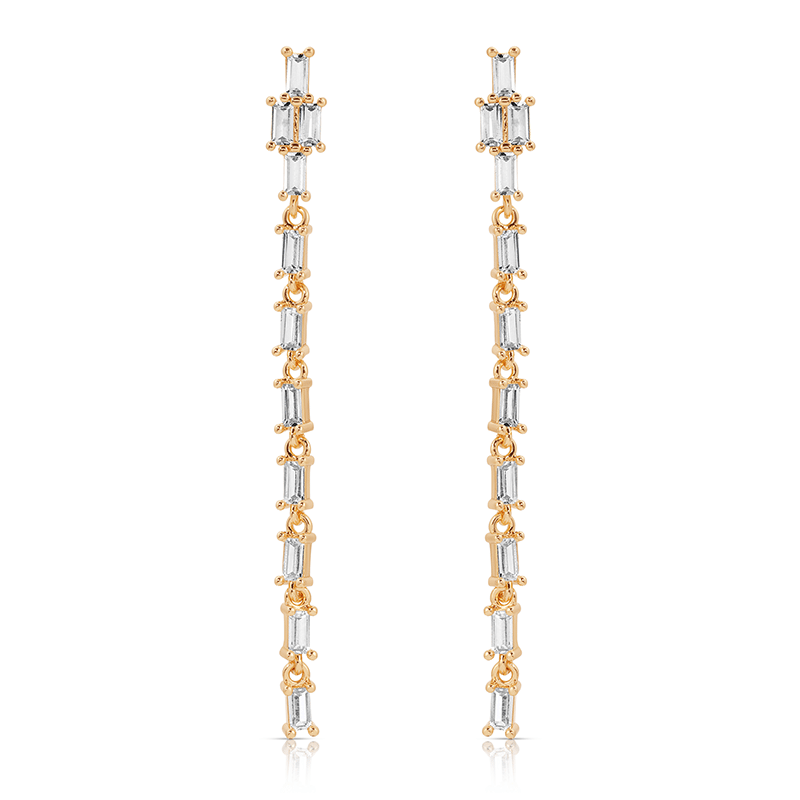 Linear Baguette Earrings