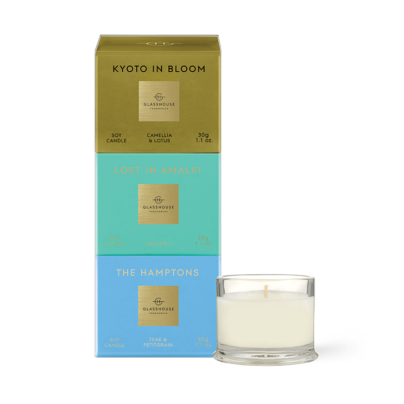 Coveted Candle Trio - Kyoto in Bloom, The Hamptons, Lost in Amalfi
