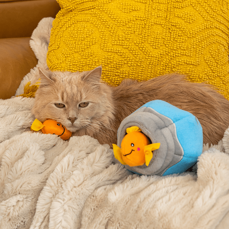 ZippyClaws Burrow - Fish in Bowl Cat Toy