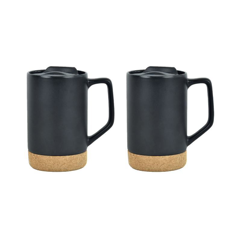 Picture of Cork Base Coffee Mug with Lid (2 Pack)
