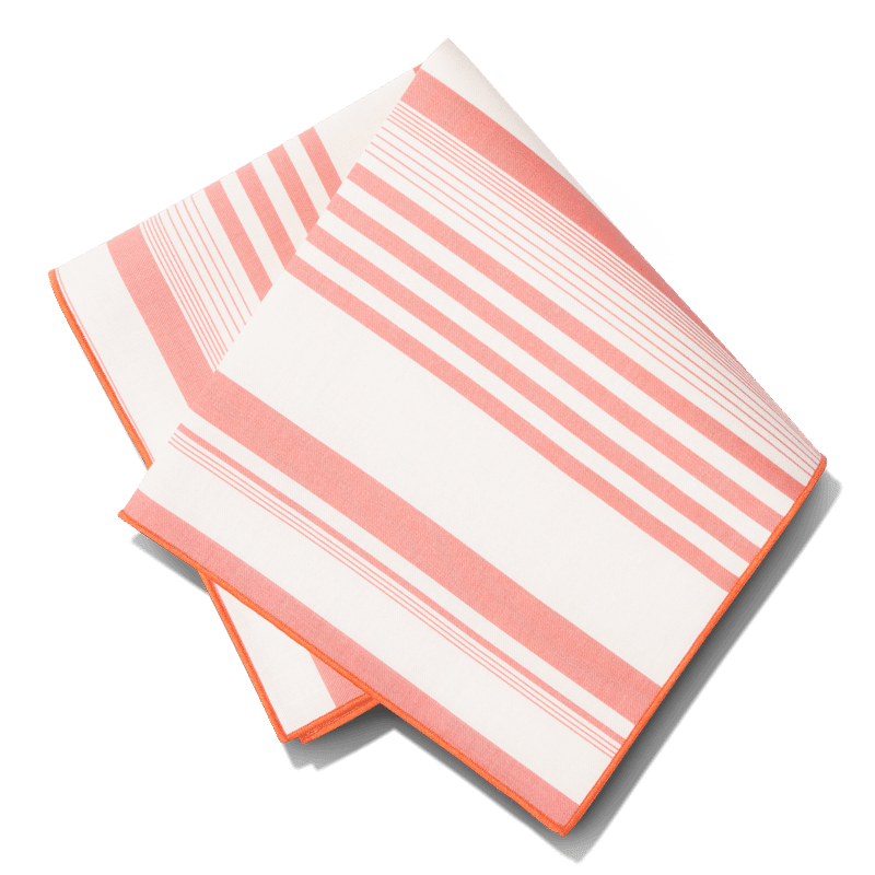 Guava Stripe Napkin Set