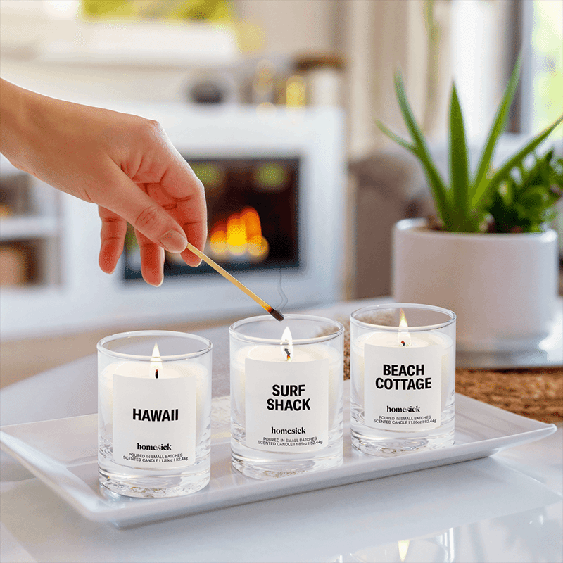 Beach Vacay Votive Candle Trio Set