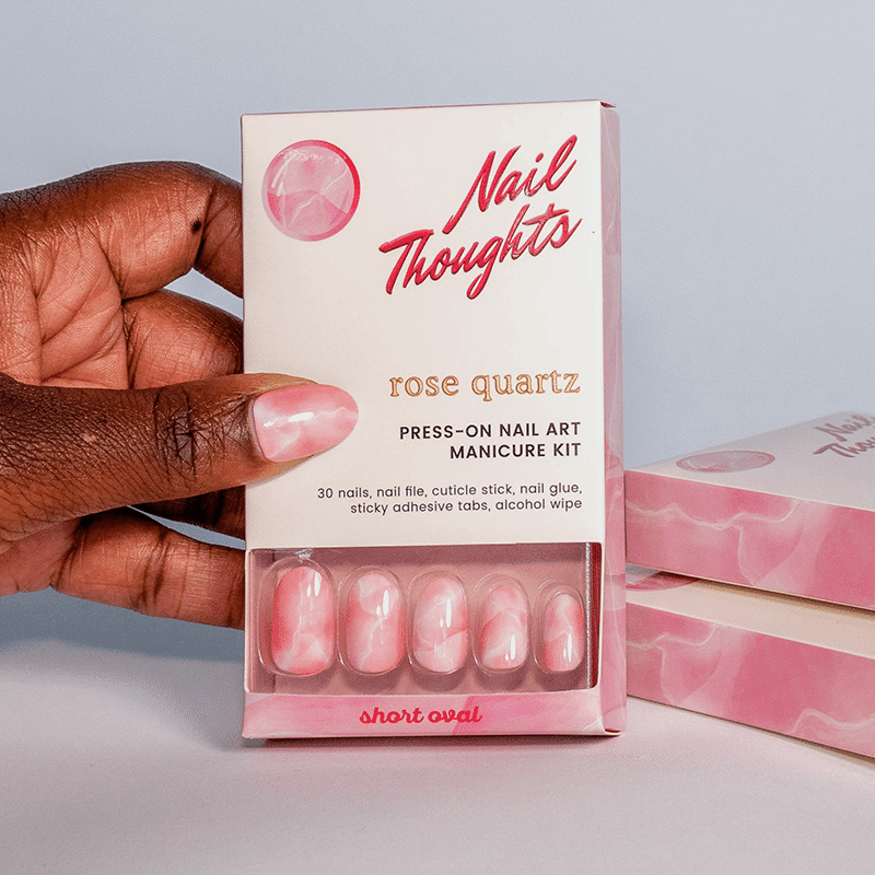 Rose Quartz Press On Manicure Kit