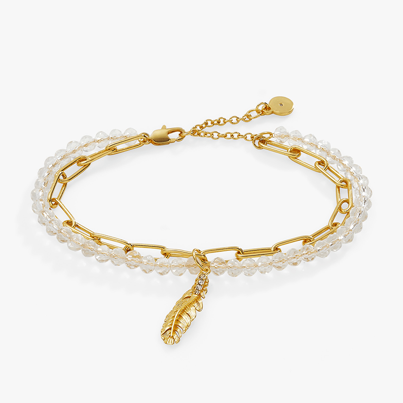 Feather Adjustable Chain Bracelet