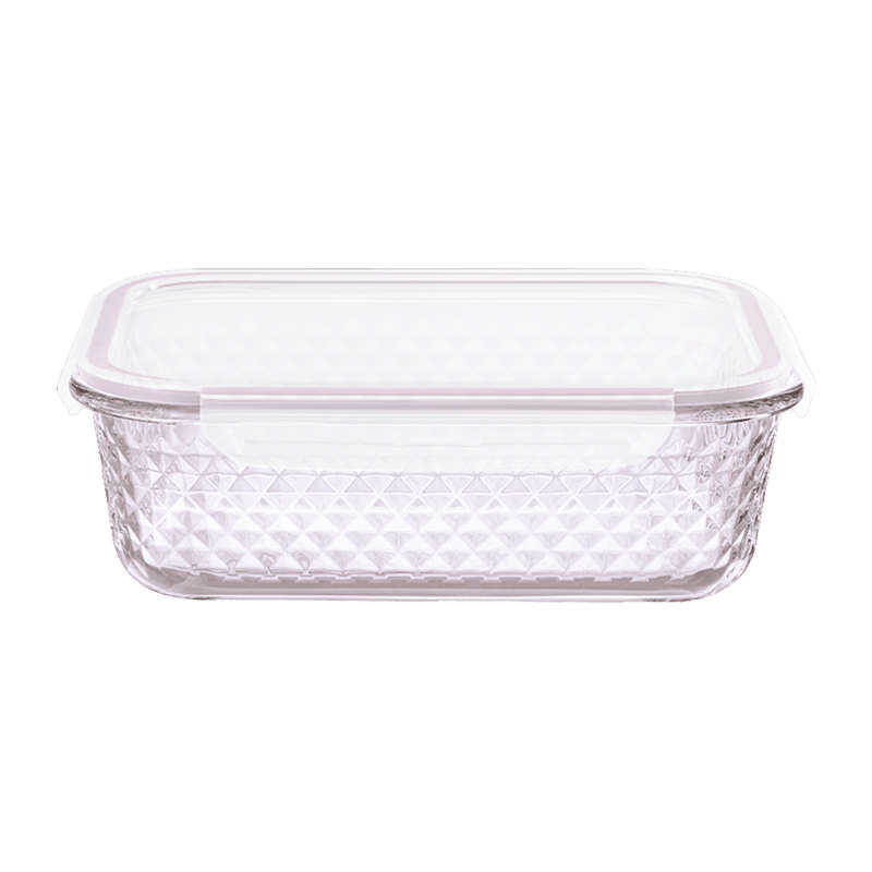 Diamond Textured Colored Glass Container