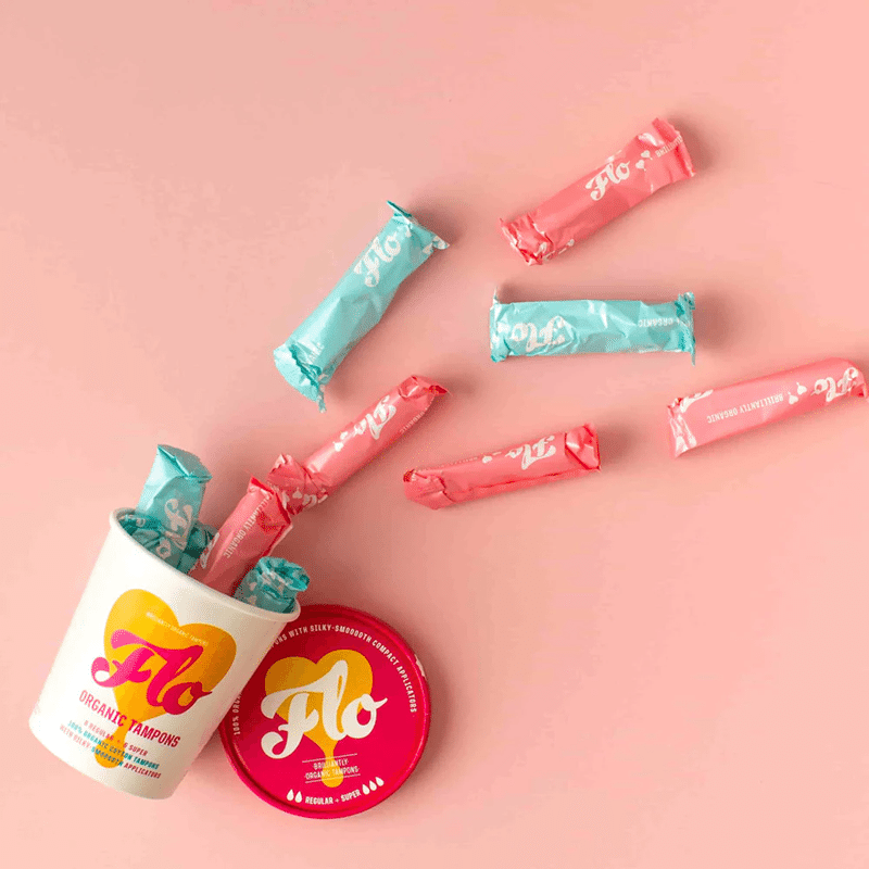 FLO Organic Cotton Eco-Applicator Tampons Combo Pack (14 Tampons)