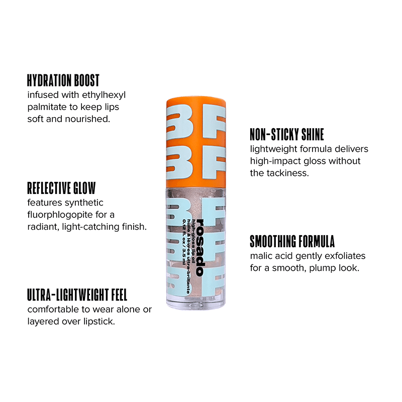 High-Gloss Lip Oil in Rosado