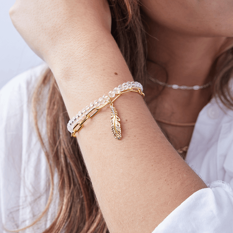 Feather Adjustable Chain Bracelet