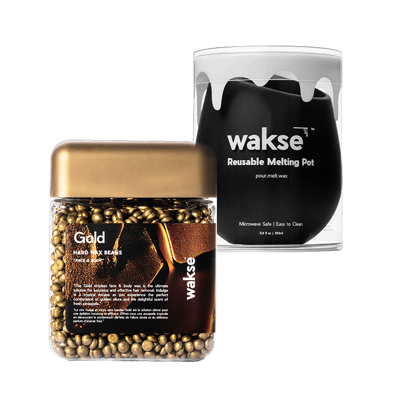 Wakse 24k Gold wax + Melting Pot Duo