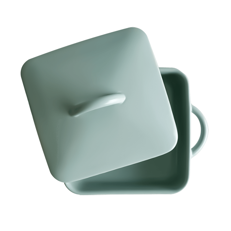 Square Baking Dish With Lid Palm