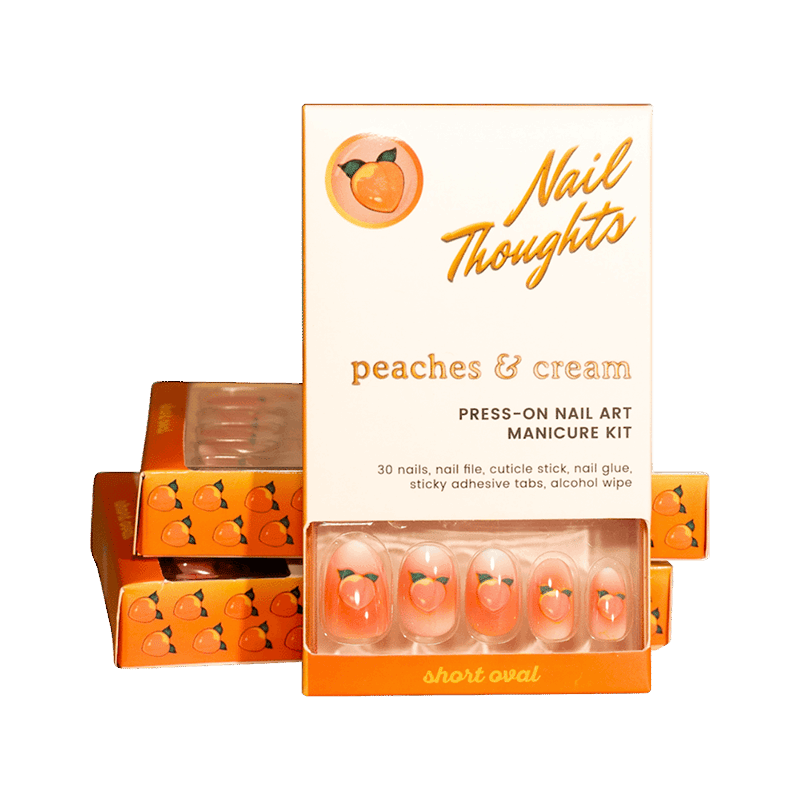 Peaches & Cream Press On Manicure Kit