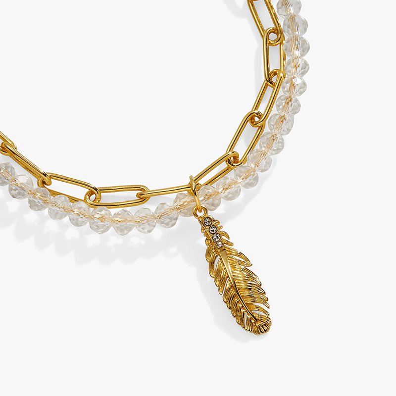 Feather Adjustable Chain Bracelet