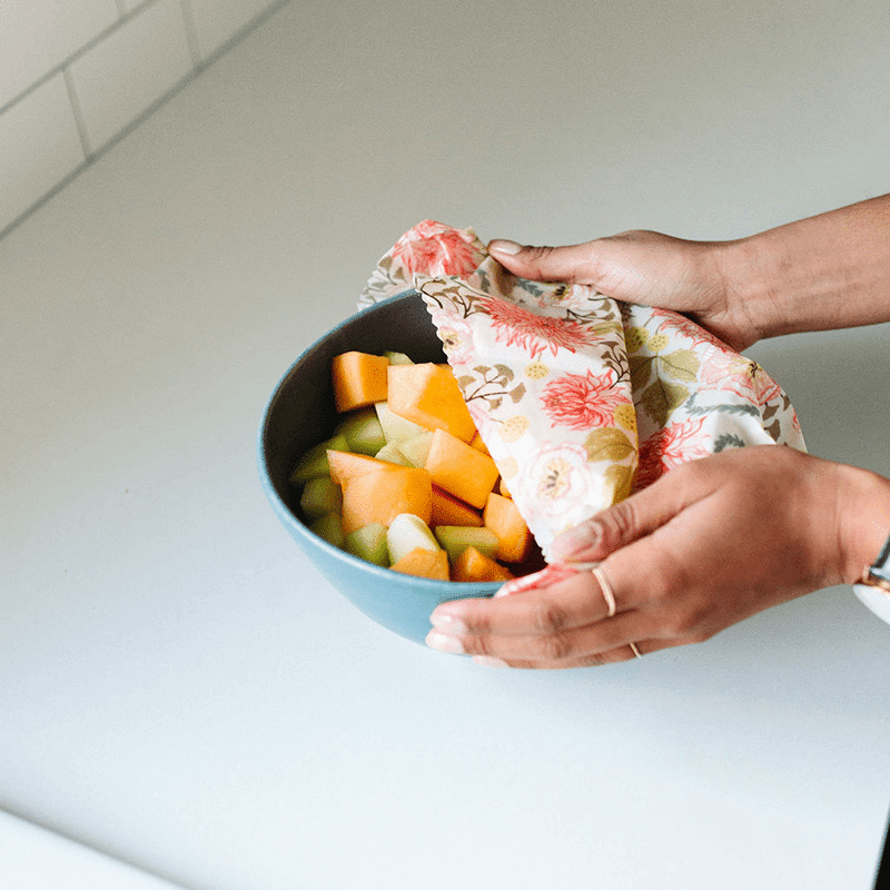 Pink Floral Beeswax Wraps 3x Pack