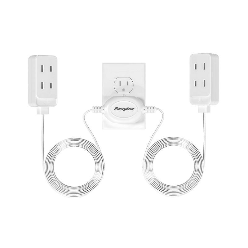 12' Twin Extension Cord with 6 Outlets